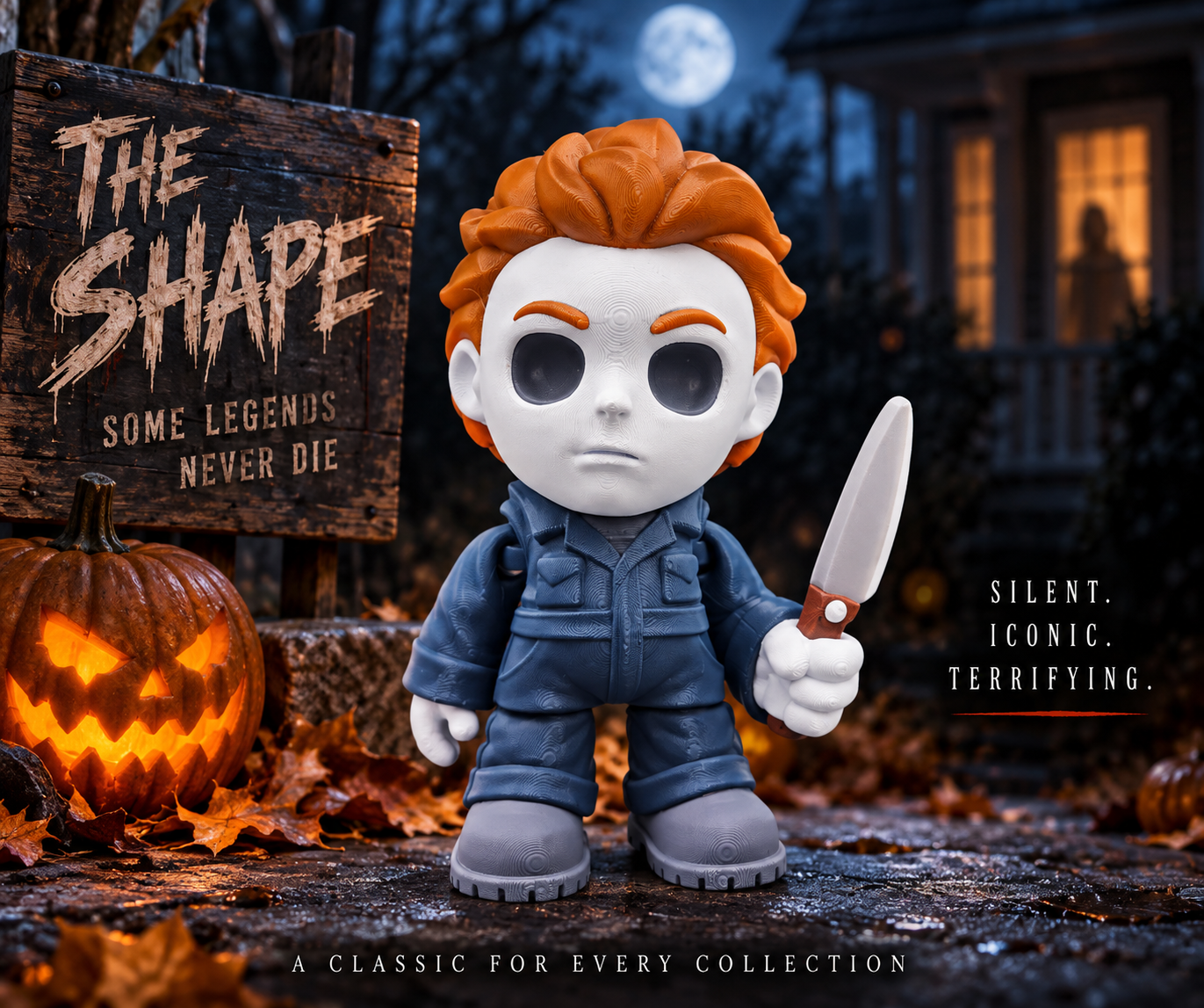 Michael Myers Articulated 3D Printed Figure – Horror Collectible