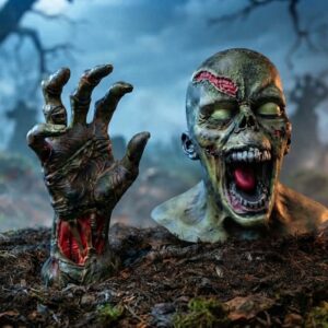 Zombie Rising Ground Breaker – Hand-Painted 3D Printed Halloween Yard Decoration Set